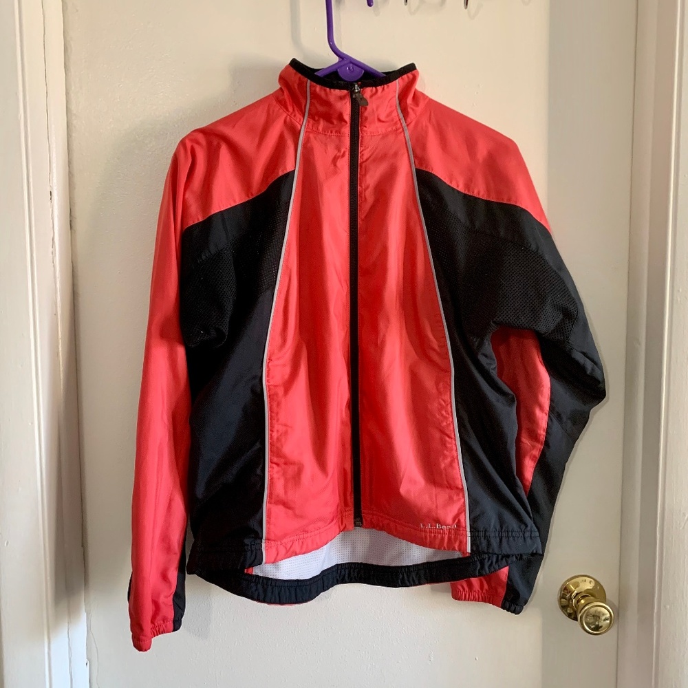 LL Bean pink zip up jacket sz S